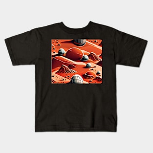 Mars colony Kids T-Shirt